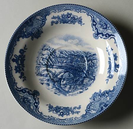 Old Britain Castles Blue (England 1883 Stamp) Saucer for Jumbo Cup