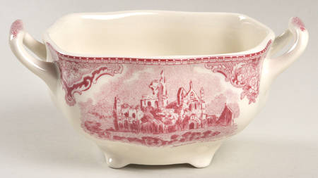 Old Britain Castles Pink (England 1883 Stamp) Sugar Bowl No Lid