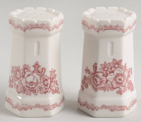 Old Britain Castles Pink (England 1883 Stamp) Salt & Pepper Set