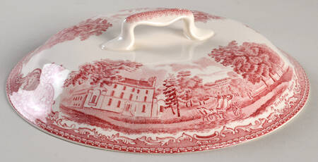 Old Britain Castles Pink (England 1883 Stamp) Lid for Round Vegetable