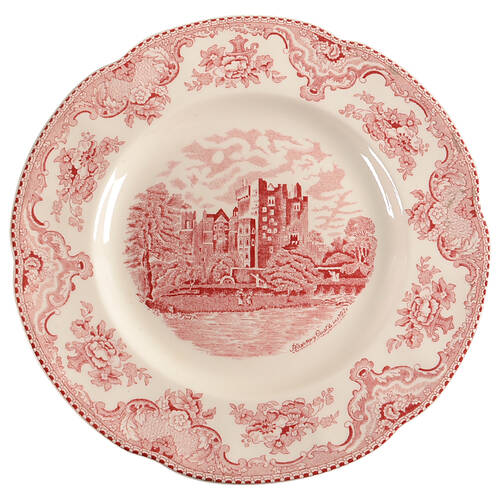 Old Britain Castles Pink (England 1883 Stamp) Dinner Plate
