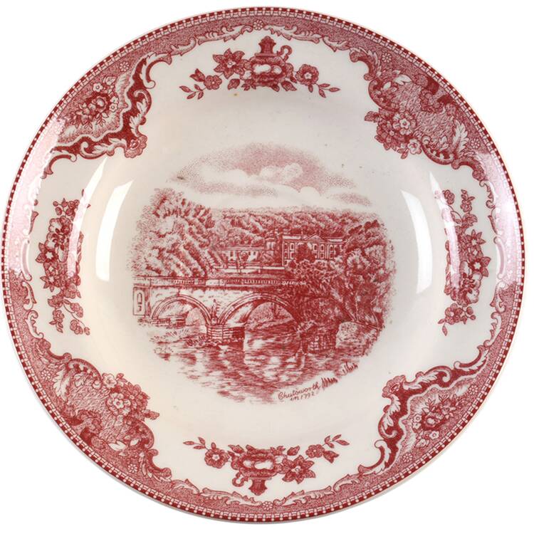 Old Britain Castles Pink (England 1883 Stamp) Saucer for Jumbo Cup
