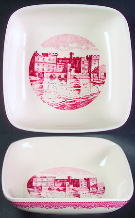 Old Britain Castles Pink (England 1883 Stamp) Individual Dip Dish