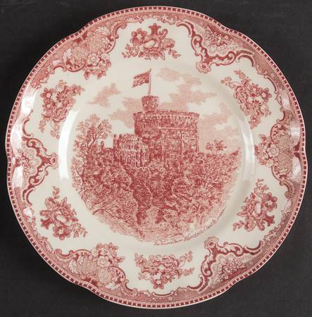 Old Britain Castles Pink (England 1883 Stamp) Salad Plate