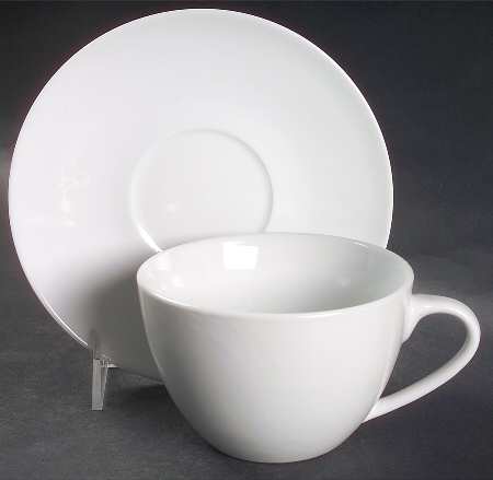 Arctic Flat Cup & Saucer Set
