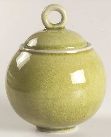Tourron Tilleul (Avocado Green) Sugar Bowl & Lid