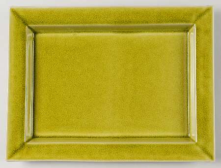 Tourron Tilleul (Avocado Green) 14" Rectangular Serving Platter