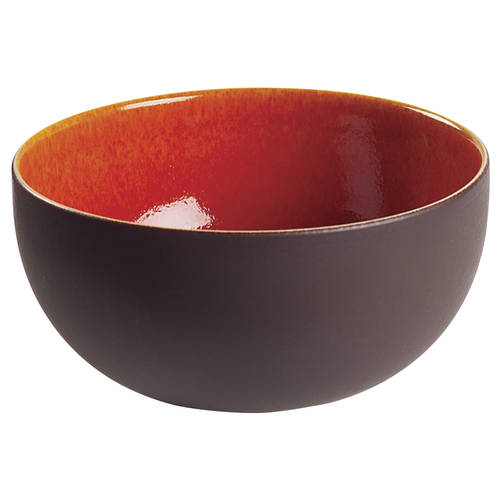 Tourron Orange 9" Round Serving Bowl by Jars-France