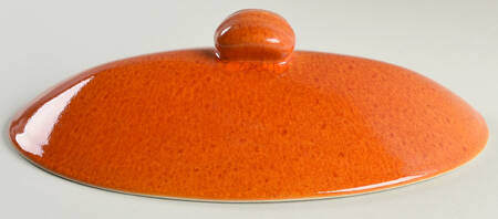Tourron Orange Lid for 2 Quart Oval Covered Casserole