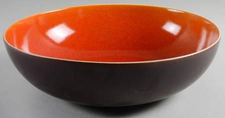 Tourron Orange 13" Round Serving Bowl