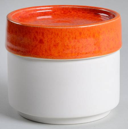 Tourron Orange Medium Canister & Lid