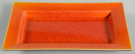 Tourron Orange 11" Rectangular Serving Platter