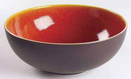 Tourron Orange 9" Pasta Serving Bowl