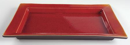 Tourron Orange 14" Rectangular Serving Platter