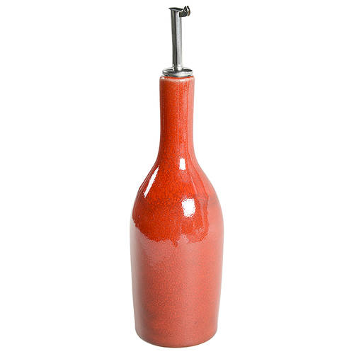 Tourron Cerise (Cherry, Dark Red) Oil Cruet with Drizzle Spout