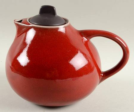 Tourron Cerise (Cherry, Dark Red) Teapot & Lid