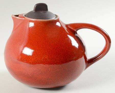 Tourron Cerise (Cherry, Dark Red) Teapot & Lid
