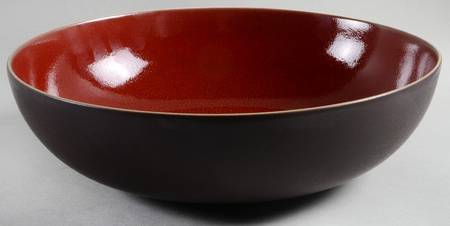 Tourron Cerise (Cherry, Dark Red) 12" Round Serving Bowl
