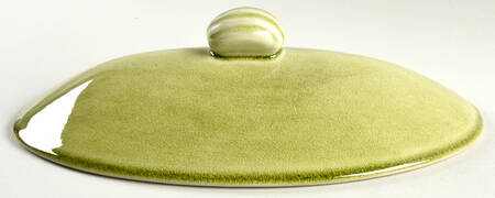 Tanga Tilleul Avocado Green Lid for 2 Quart Oval Covered Casserole