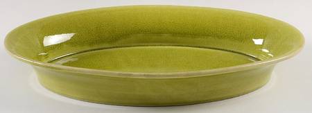 Tanga Tilleul Avocado Green 14" Oval Serving Platter