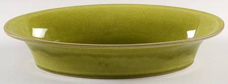Tanga Tilleul Avocado Green 12" Oval Serving Platter