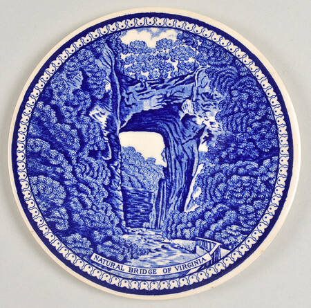 Picturesque Natural Bridge of Virginia Blue Trivet