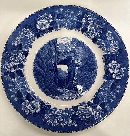 Picturesque Natural Bridge of Virginia Blue Dinner Plate