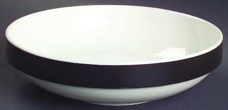 Stacks Black 7" Individual Pasta Bowl