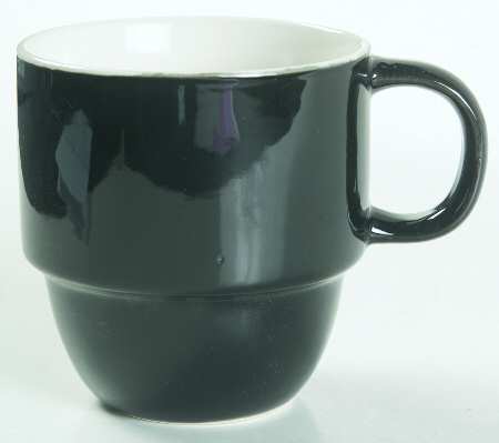 Stacks Black Mug