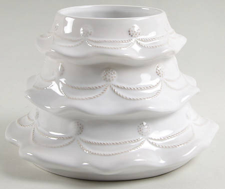 Berry and Thread Whitewash Cookie Jar No Lid