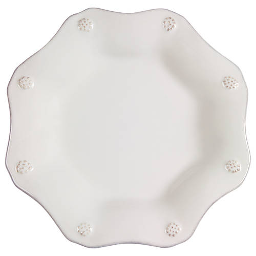 Berry and Thread Whitewash Scalloped Bread & Butter Plate