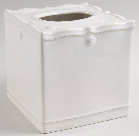 Berry and Thread Whitewash Square Tissue Box Cover