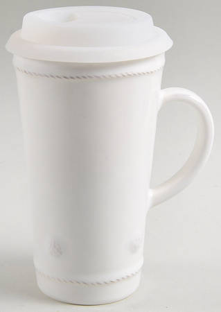 Berry and Thread Whitewash Travel Mug & Plastic Lid