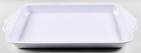 Berry and Thread Whitewash 23" Melamine Handled Rectangular Serving Tray