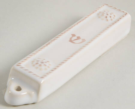 Berry and Thread Whitewash 4"Mezzuzah