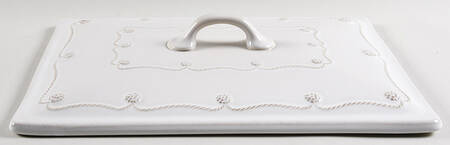 Berry and Thread Whitewash Lid for Rectangular Baker