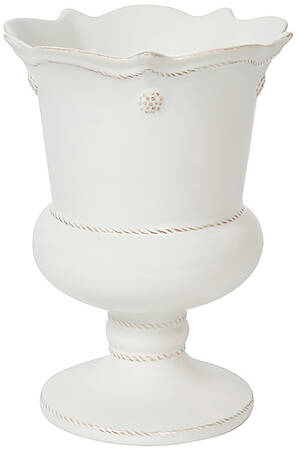Berry and Thread Whitewash 8" Footed Vase
