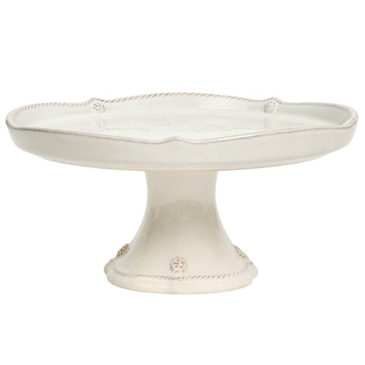 Berry and Thread Whitewash Cake Stand with 4"-5" Metal Pedestal  Hc
