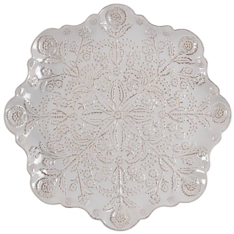 Berry and Thread Whitewash Service Plate (Charger)