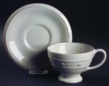 Berry and Thread Whitewash Breakfast Cup & Saucer Set