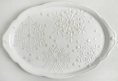Berry and Thread Whitewash 17" Oval Serving Platter