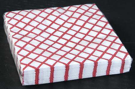Berry and Thread Whitewash Package of Paper Cocktail Napkins