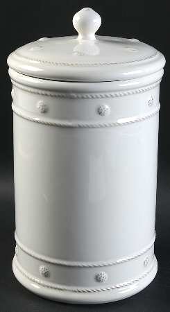 Berry and Thread Whitewash Dog Treats Holder/Jar & Lid