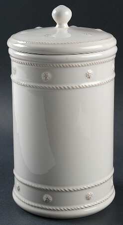 Berry and Thread Whitewash Dog Treats Holder/Jar & Lid