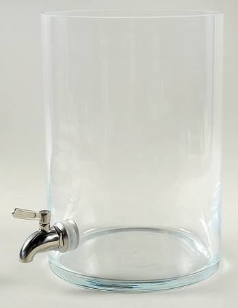 Berry and Thread Whitewash 9 Qt Glass Beverage Dispenser Glass Container