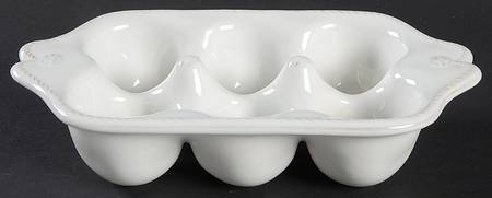 Berry and Thread Whitewash Egg Crate (Holds 6 Eggs)