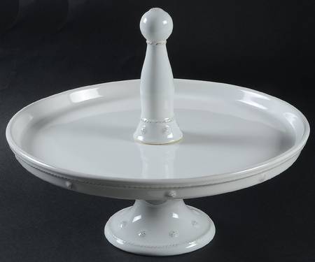 Berry and Thread Whitewash Pastry Serving Plate