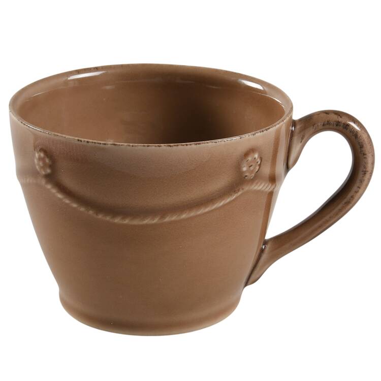 Berry and Thread Cappucino Brown Flat Cup