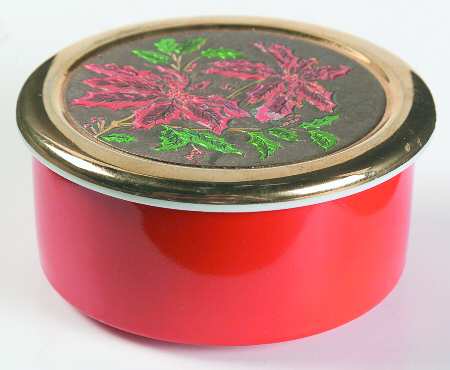 Christmas Chokin Round Box & Lid