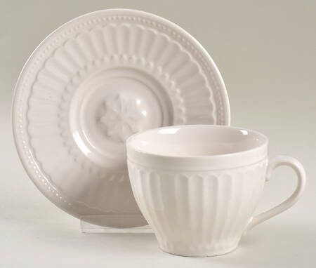 Coventry White Flat Cup & Saucer Set by JCPenney